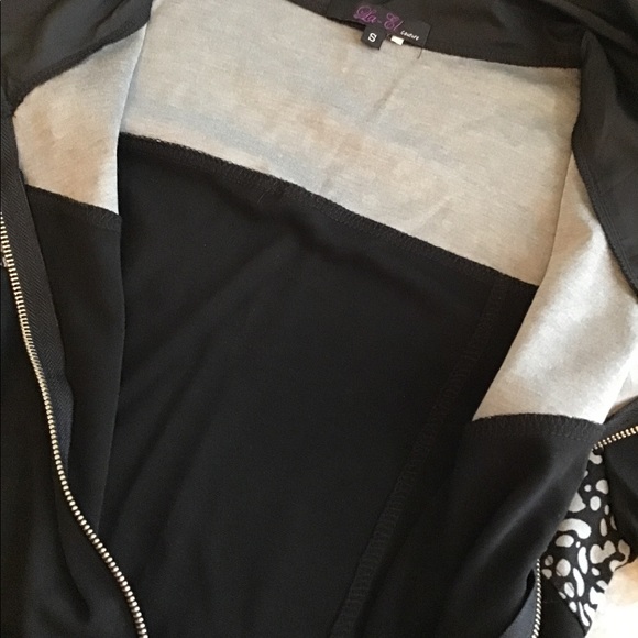 La-El Couture Long Lounge/Workout Zippered Jacket S - Picture 4 of 11